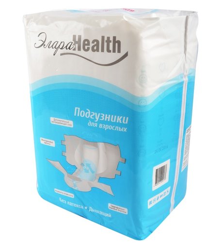 Подгузники ЭлараHealth для взрослых, р. L,30 шт