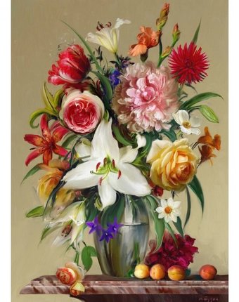 Миниатюра фотографии Molly картина мозаикой бузин цветы и фрукты 40х50 см