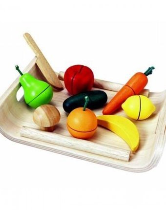 Миниатюра фотографии Деревянная игрушка plan toys фрукты и овощи