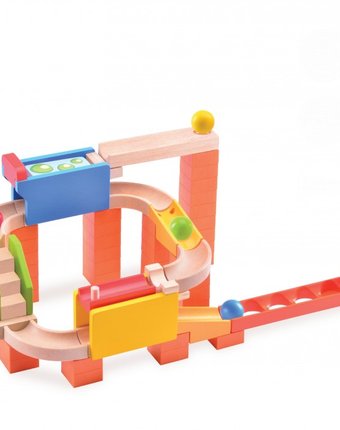 Миниатюра фотографии Деревянная игрушка wonderworld конструктор динамический trix track двойная дорожка
