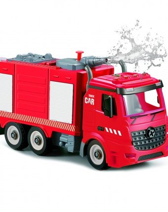 Funky Toys Пожарная машина-конструктор фрикционная 1:12 свет, звук, вода FT61115