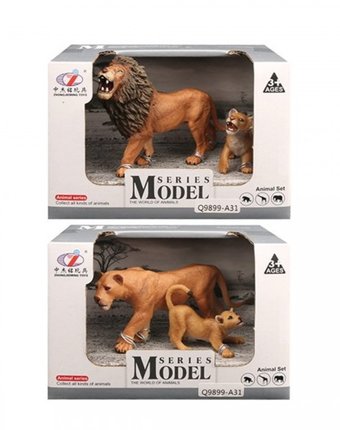 Миниатюра фотографии Наша игрушка игровые фигурки лев с львенком