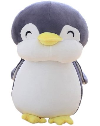 Мягкая игрушка Super01 Пингвин 30 см цвет: серый