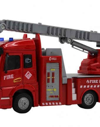 Миниатюра фотографии Funky toys пожарная машина с выдвижной лестницей die-cast