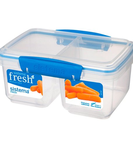 Sistema, Контейнер двойной 1л Fresh, синий