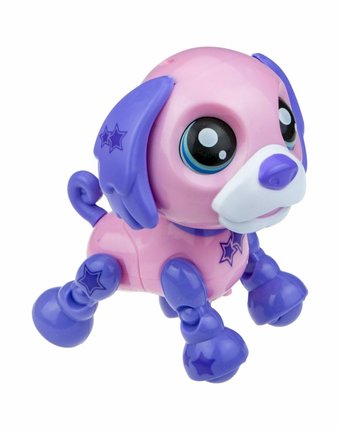 Интерактивная собака 1Toy Robo pets Озорной щенок цвет: розовый/фиолетовый