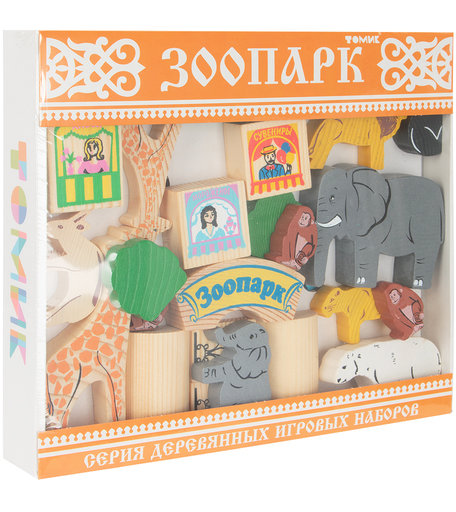 Деревянный конструктор Томик Зоопарк
