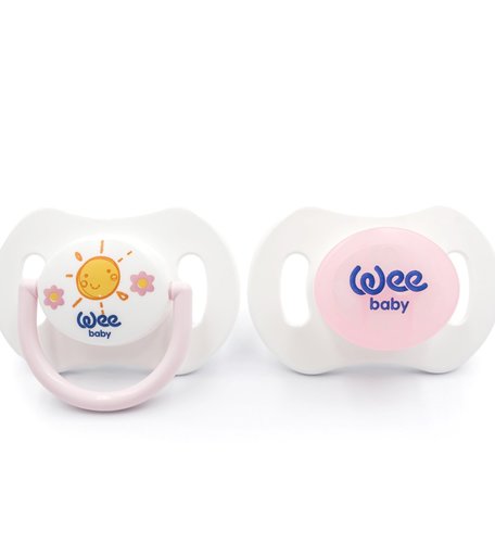 Пустышка WeeBaby День и ночь в контейнере силикон, 0-6 месяцев
