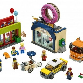 Миниатюра фотографии Конструктор lego city town открытие магазина по продаже пончиков