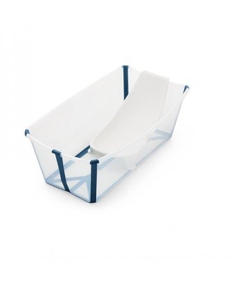 Миниатюра фотографии Stokke ванночка с горкой flexi bath bundle tub with newborn support transparent