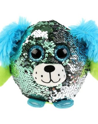Мягкая игрушка Мульти-пульти Круглая собачка из пайеток 14 см
