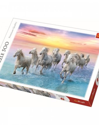 Trefl Пазлы Белые лошади в галопе (500 элементов)