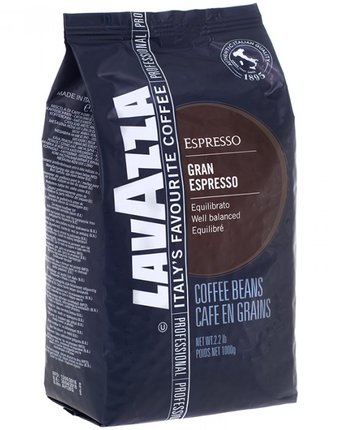 Миниатюра фотографии Lavazza кофе в зернах gran espresso 1 кг