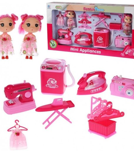 Наша Игрушка Игровой набор Бытовая техника с куклами (14 предметов)