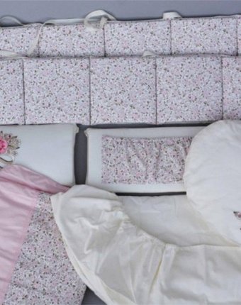 Миниатюра фотографии Комплект в кроватку chepe французский прованс (6 предметов)