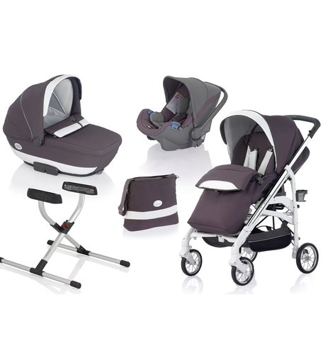 Коляска 3 в 1 Inglesina Otutto Deluxe System с шасси Otutto Deluxe White