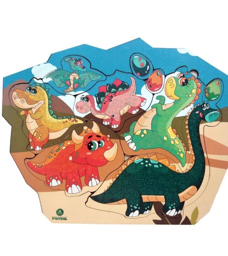 Пазл Издательство Учитель Забавные динозаврики