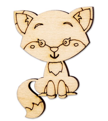 Значок Орландо - лиса, сова, енот, 65х95 мм