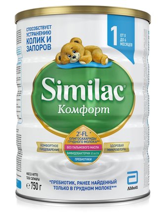 Заменитель молока Similac «Comfort», 750 г с рождения