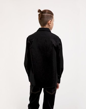 Рубашка черная с длинным рукавом Gulliver