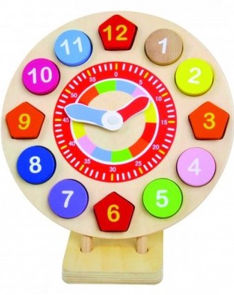 Деревянная игрушка Bino Пазл-вкладыш Часы