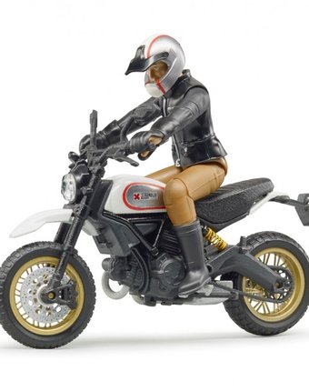 Миниатюра фотографии Bruder мотоцикл scrambler ducati с мотоциклистом