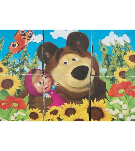 Набор кубиков Играем Вместе Маша и Медведь