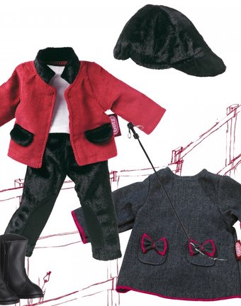Миниатюра фотографии Gotz набор одежды жокейский костюм и платье для кукол 27 см