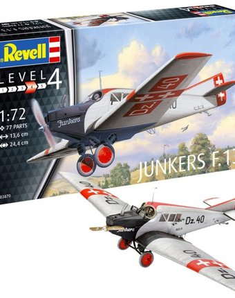 Revell Набор со сборной моделью немецкий пассажирский самолёт Юнкерс F.13