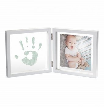 Миниатюра фотографии Рамочка двойная прозрачная "baby style" с отпечатком краской baby art