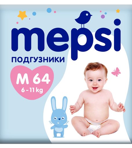 Подгузники Mepsi Premium (6-11 кг) шт.
