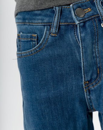 Миниатюра фотографии Синие джинсы, бондированные флисом button blue
