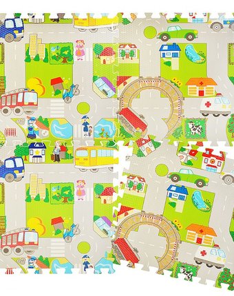 Миниатюра фотографии Игровой коврик ural toys пазл транспорт (4 элемента)