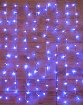 Миниатюра фотографии Neon-night электрогирлянда светодиодный дождь 144 лампы 150х150 cм