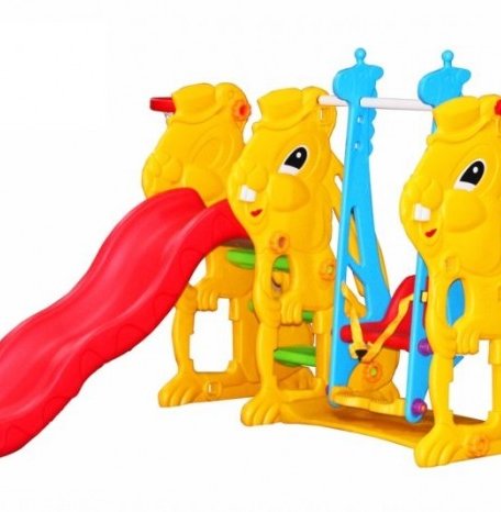 Family Горка с качелями Зайцы F-706
