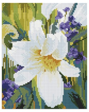 Миниатюра фотографии Белоснежка мозаичная картина лилия 537-st-s