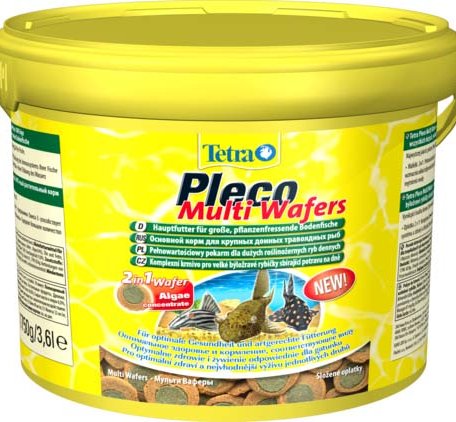 TetraPleco Spirulina Wafers корм для сомов крупные чипсы 3.6 л