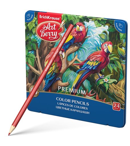 Карандаши ArtBerry цветные шестигранные Premium 24 цвета
