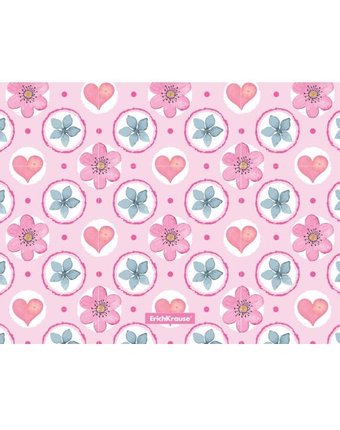 Миниатюра фотографии Настольная подкладка а4 pink flowers erichkrause