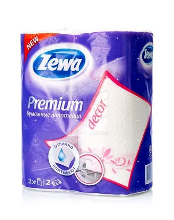 Миниатюра фотографии Бумажные полотенца zewa premium декор, 2 шт