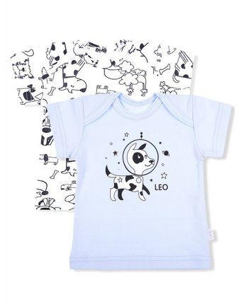 Миниатюра фотографии Лео футболка детская собачки 2 шт.