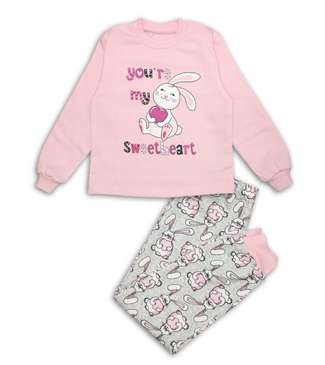 Пижама лонгслив/брюки Веселый малыш Сладкое сердце