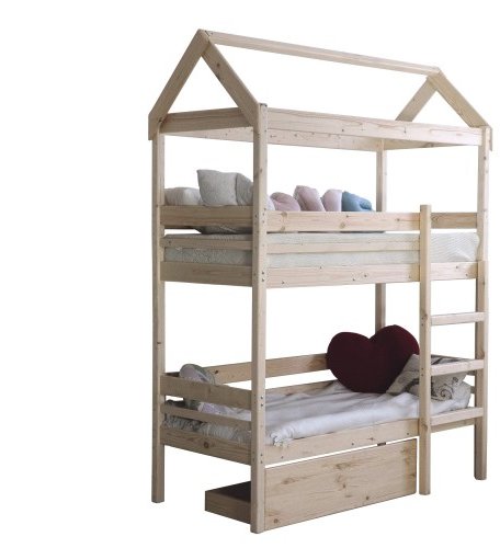 Подростковая кровать Green Mebel двухъярусная домик Baby-house 190х70