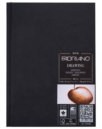 Миниатюра фотографии Fabriano drawingbook блокнот для зарисовок а5 148х210 мм 60 листов