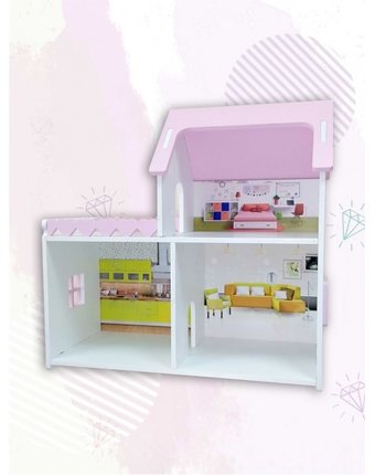 Миниатюра фотографии Детская 1 кукольный домик мини с балконом