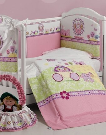 Миниатюра фотографии Комплект в кроватку roman baby principessa (5 предметов)