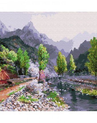 Molly Картина по номерам Сунг Ли. Весна в горах 40х50 см