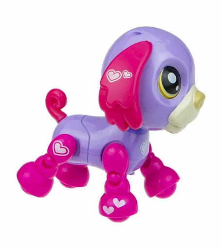 Интерактивная собака 1Toy Robo pets Озорной щенок, фиолетовый/фуксия