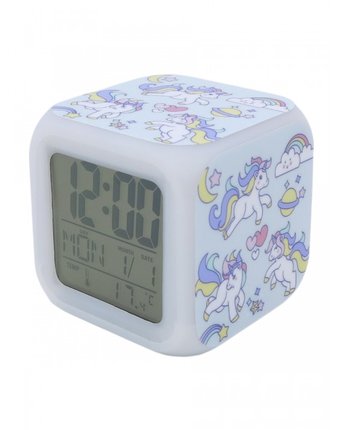 Миниатюра фотографии Часы mihi mihi будильник единорог с подсветкой №9