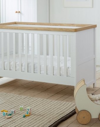 Кроватка Mothercare Lulworth 140×70 см, цвет: белый